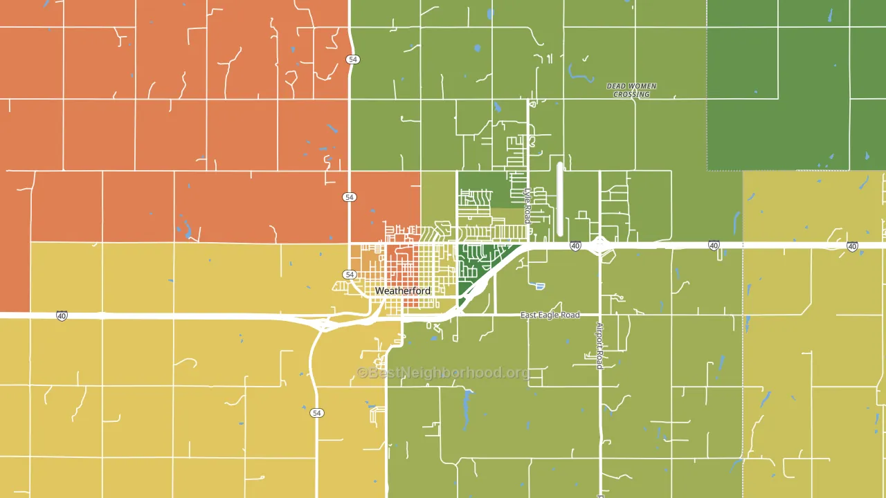 73096, OK block-group voter-turnout map