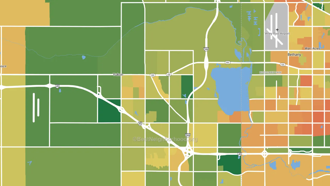 73099, OK block-group voter-turnout map