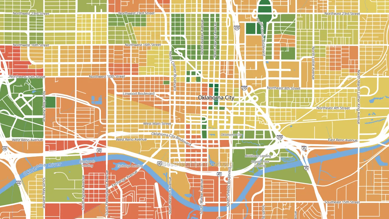 73102, OK block-group voter-turnout map