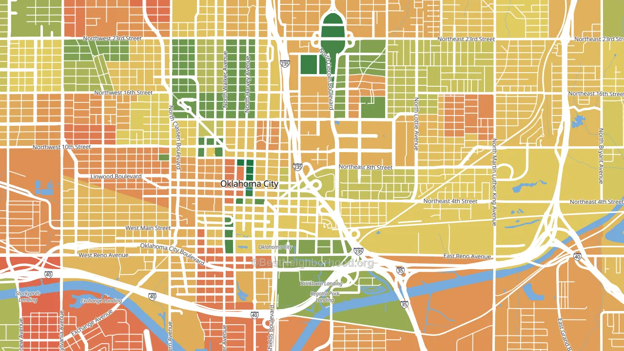 73104, OK block-group voter-turnout map