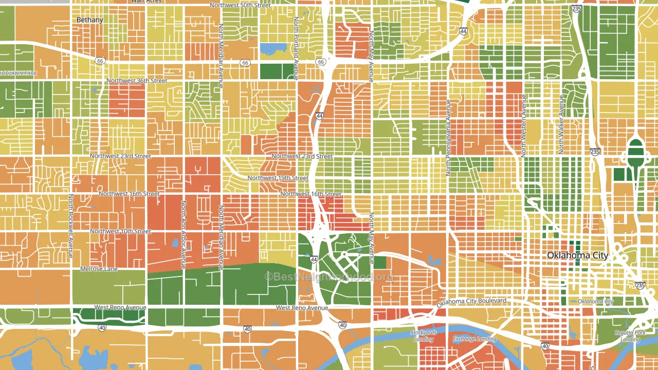 73107, OK block-group voter-turnout map