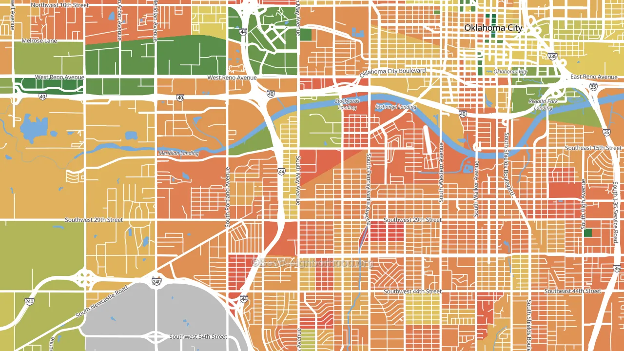 73108, OK block-group voter-turnout map