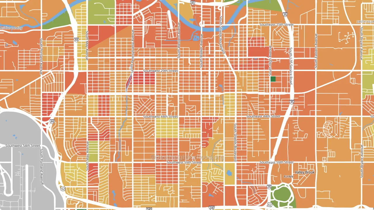 73109, OK block-group voter-turnout map