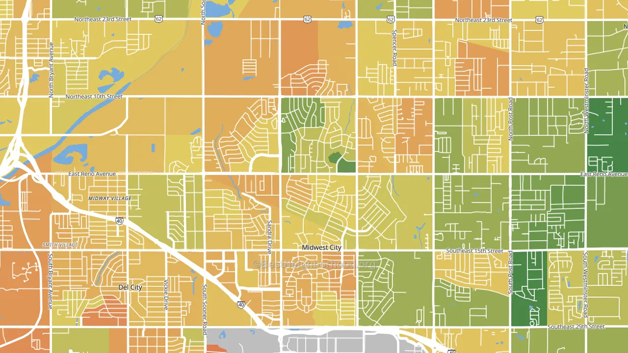 73110, OK block-group voter-turnout map