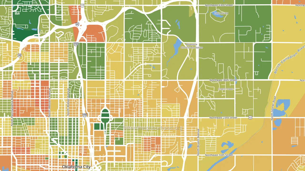 73111, OK block-group voter-turnout map