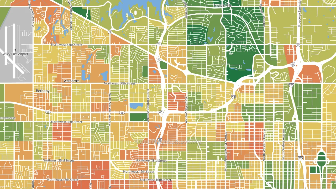 73112, OK block-group voter-turnout map