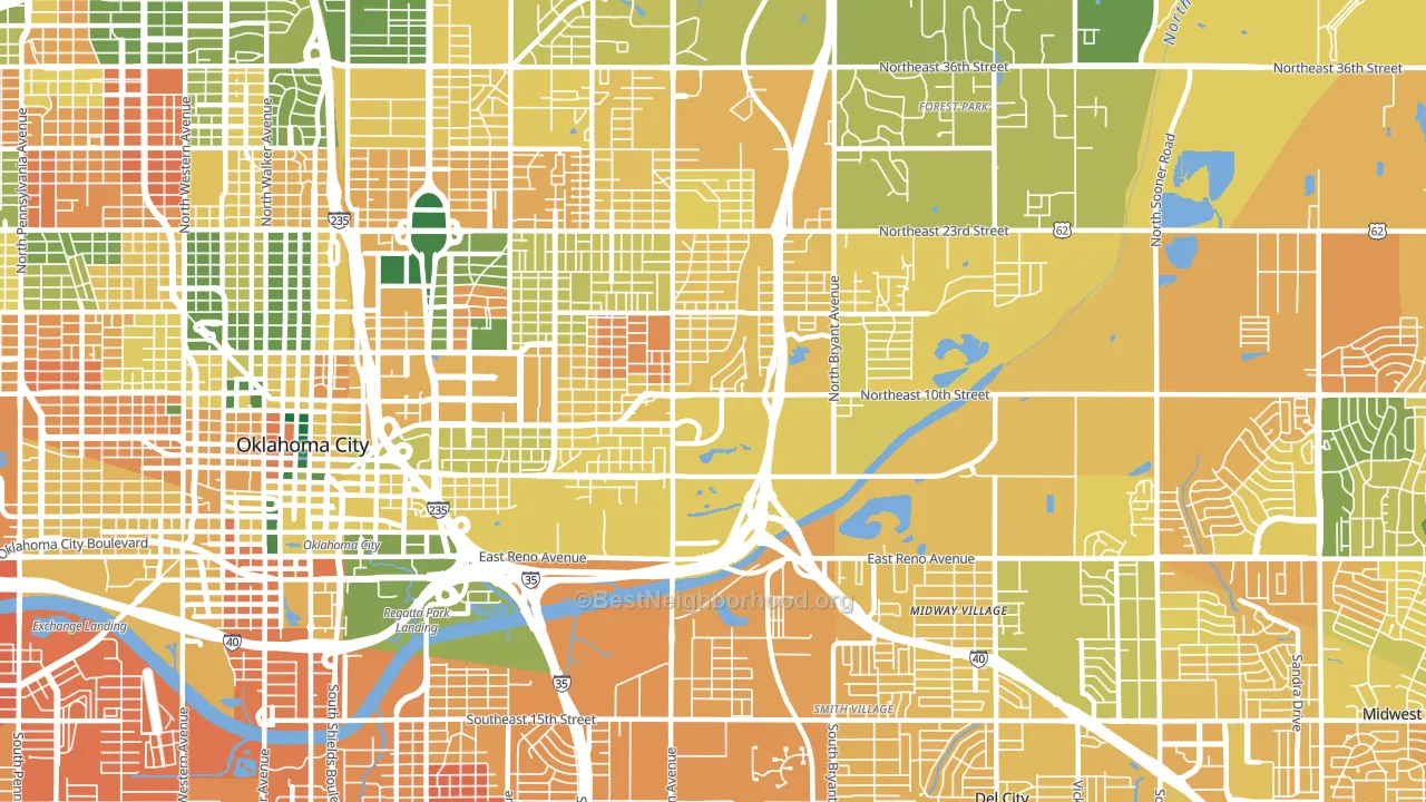 73117, OK block-group voter-turnout map