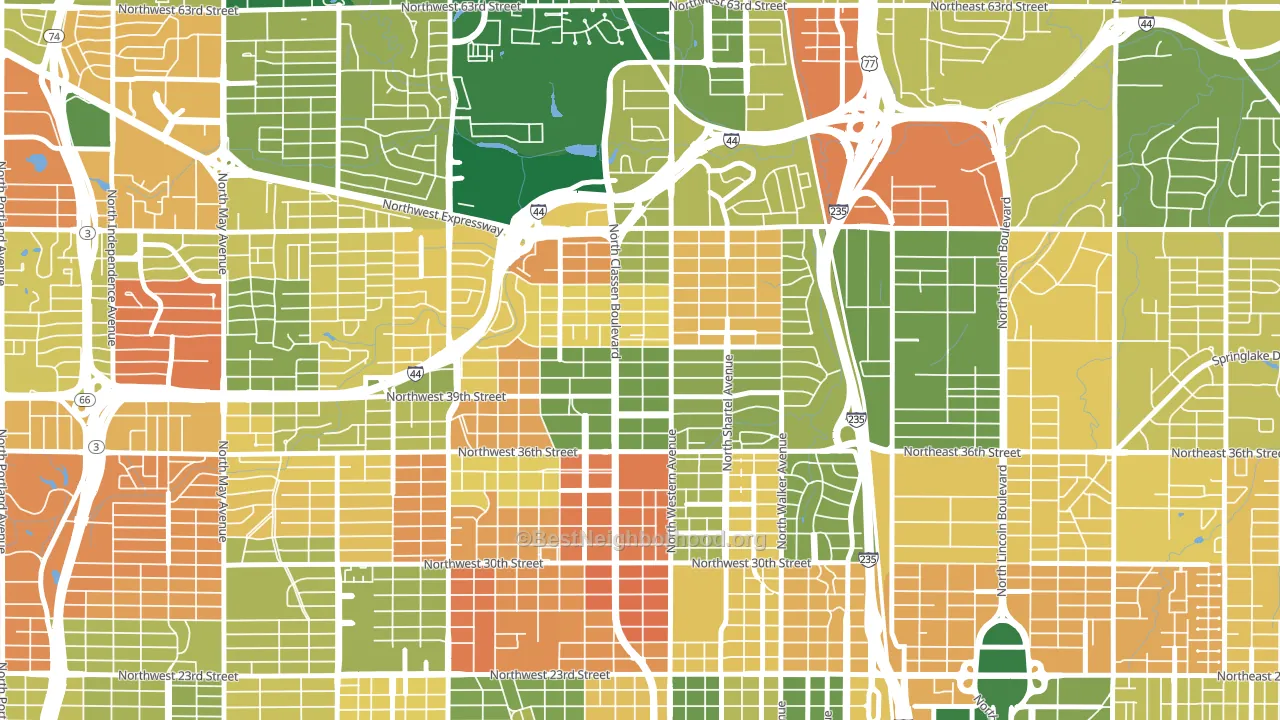 73118, OK block-group voter-turnout map