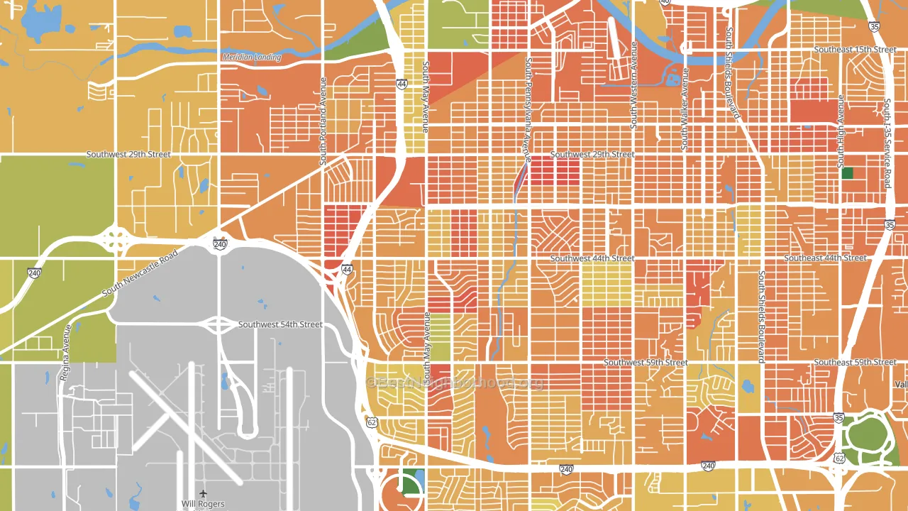 73119, OK block-group voter-turnout map