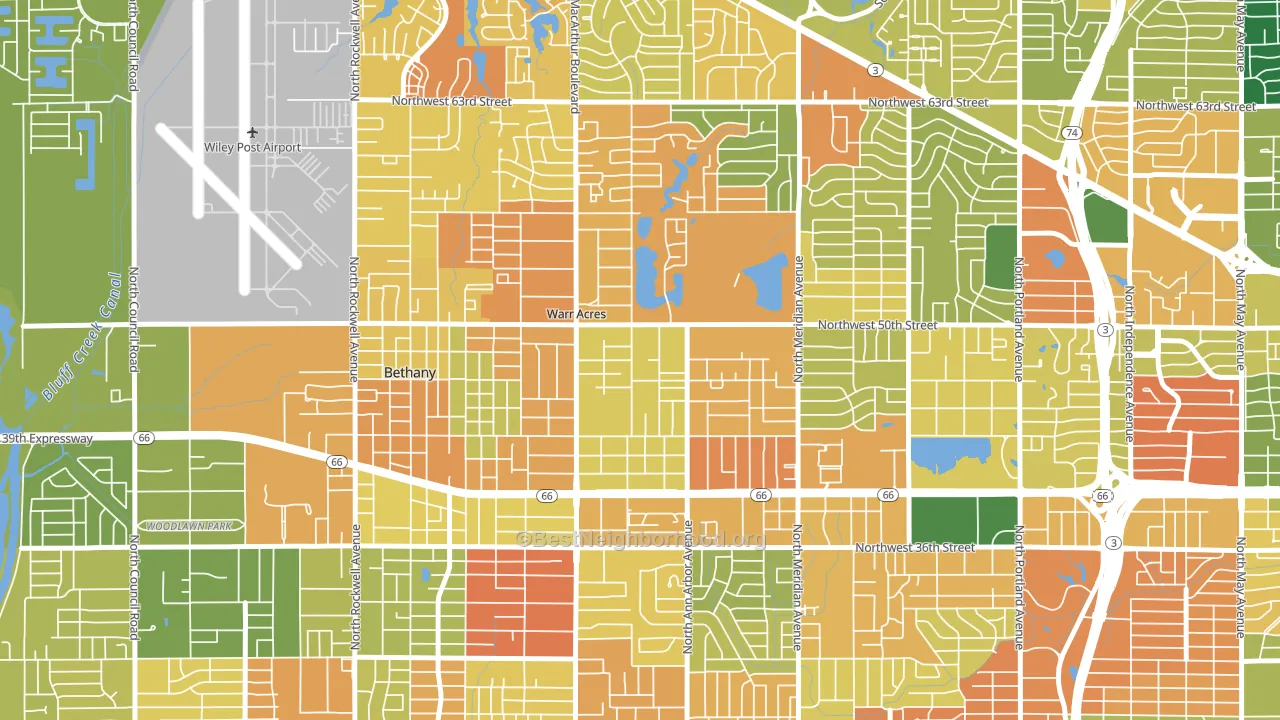 73122, OK block-group voter-turnout map