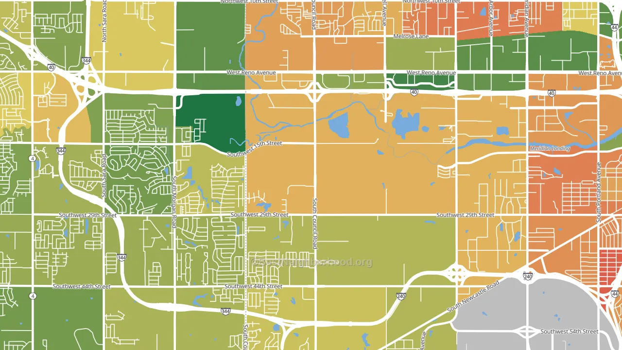 73128, OK block-group voter-turnout map