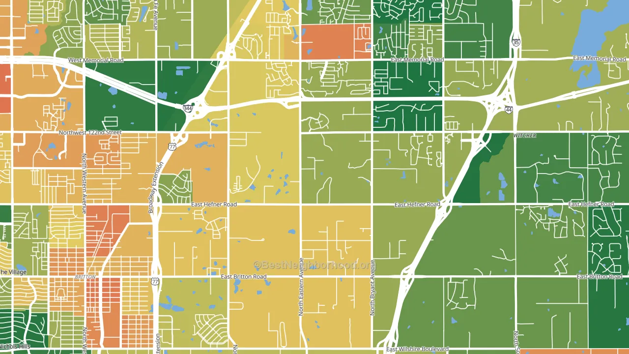 73131, OK block-group voter-turnout map