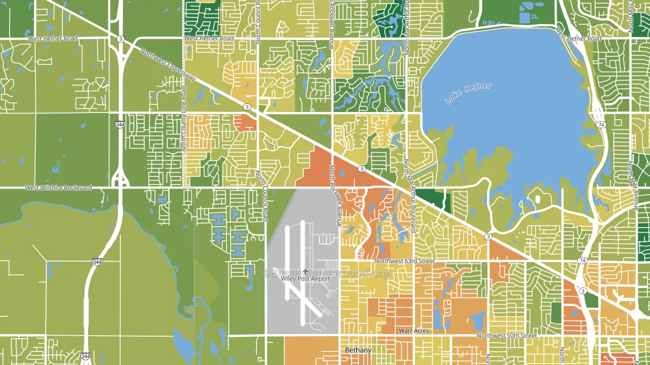 73132, OK block-group voter-turnout map