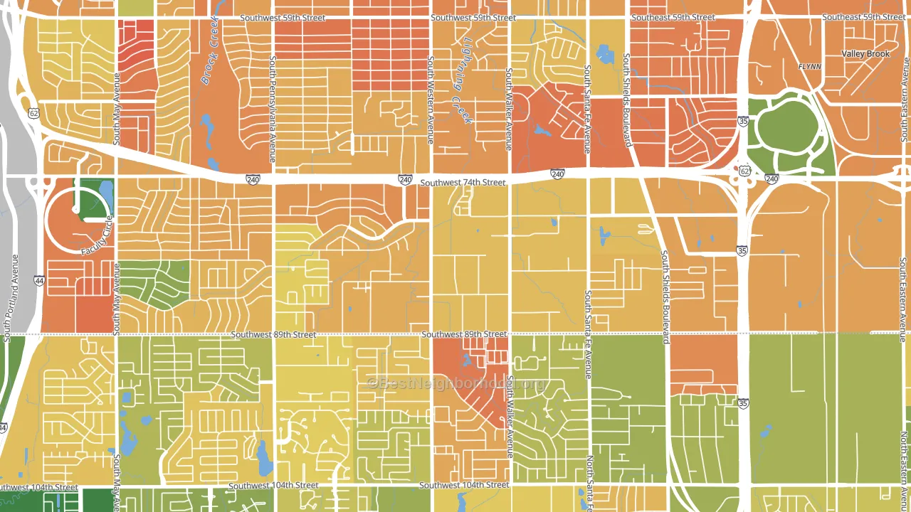 73139, OK block-group voter-turnout map