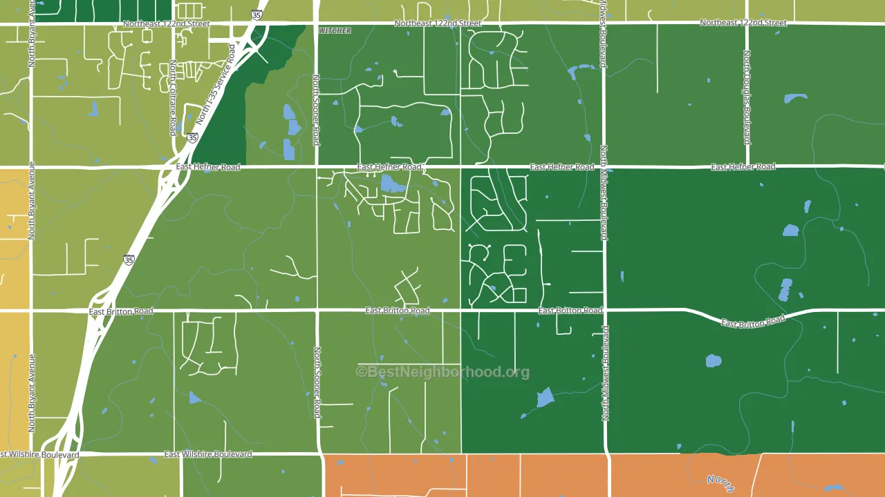 73151, OK block-group voter-turnout map