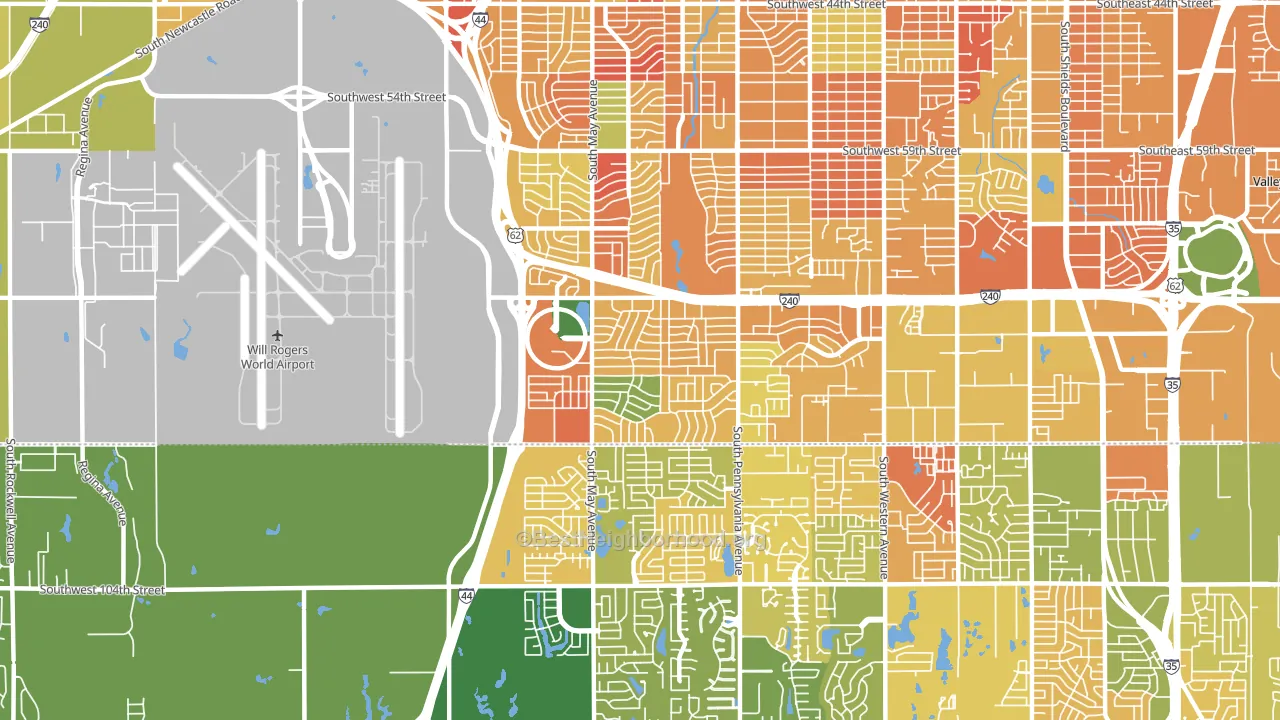 73159, OK block-group voter-turnout map