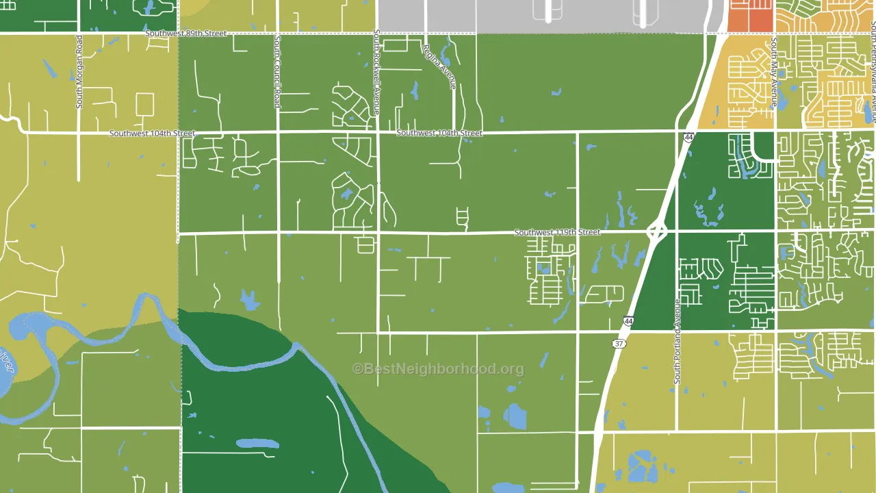 73173, OK block-group voter-turnout map