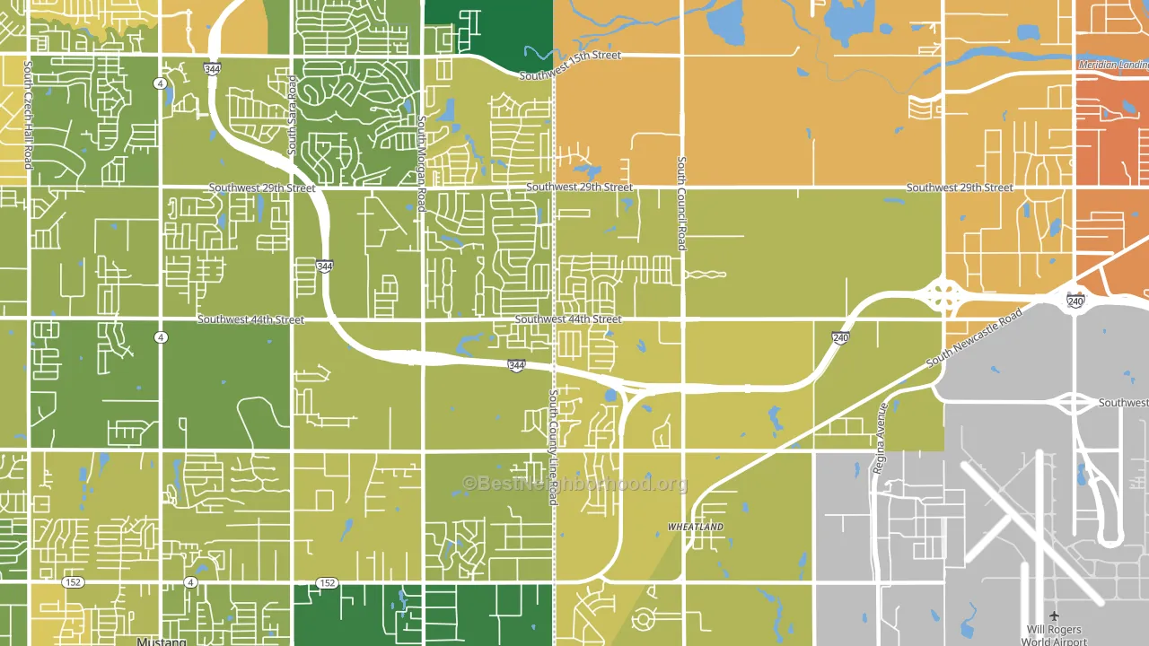 73179, OK block-group voter-turnout map