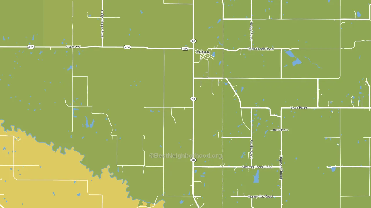 73432, OK block-group voter-turnout map