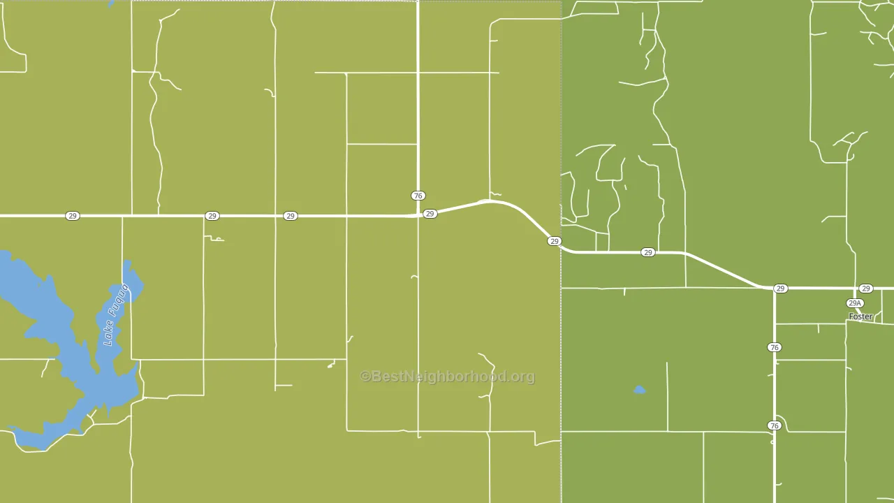 73434, OK block-group voter-turnout map