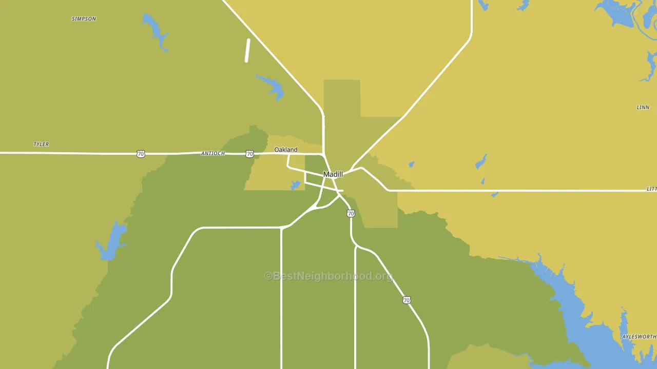 73446, OK block-group voter-turnout map