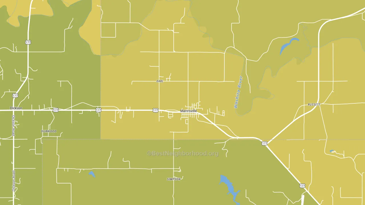 73447, OK block-group voter-turnout map