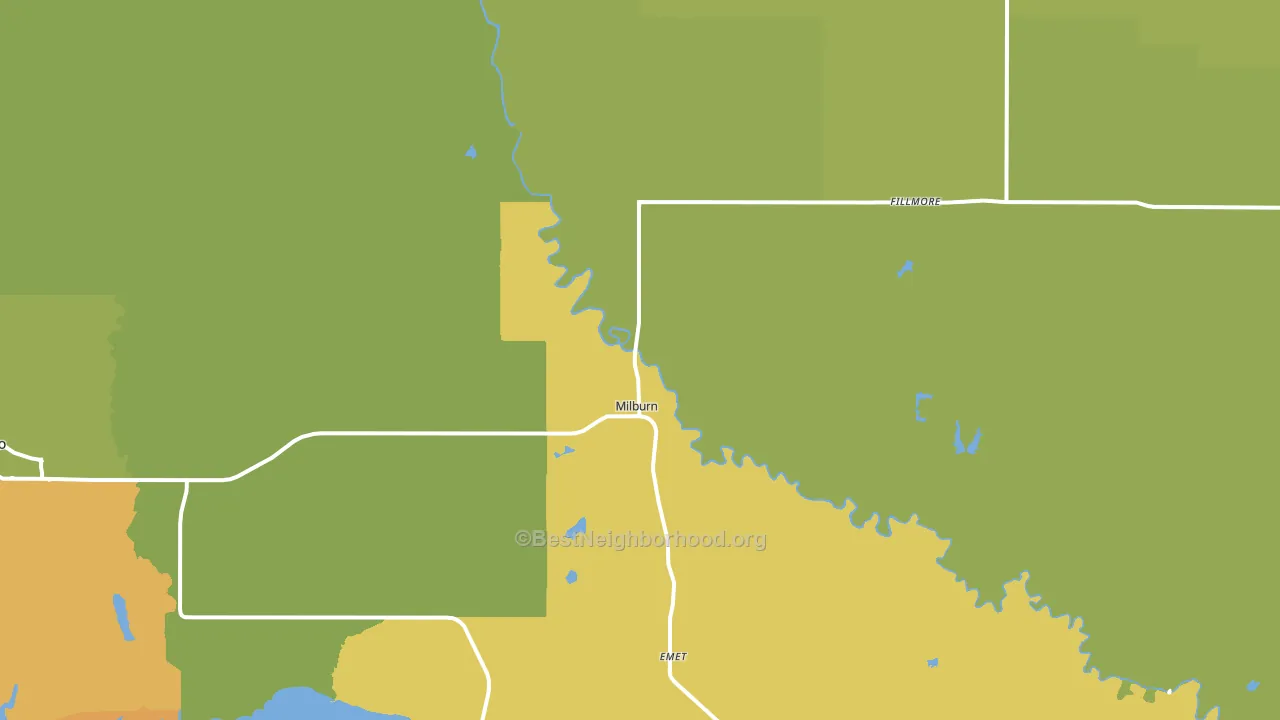 73450, OK block-group voter-turnout map