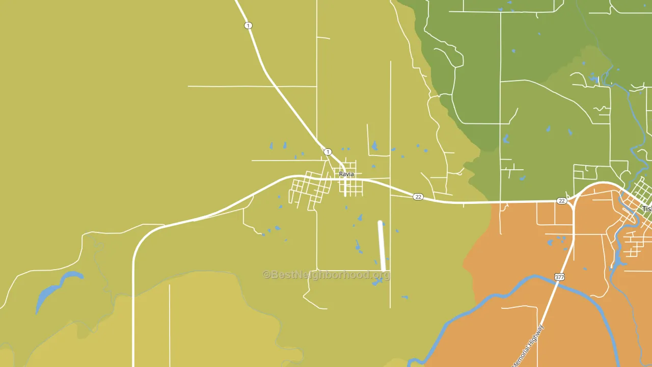 73455, OK block-group voter-turnout map