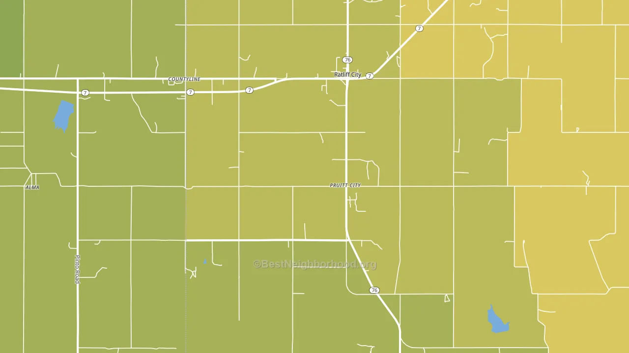 73481, OK block-group voter-turnout map