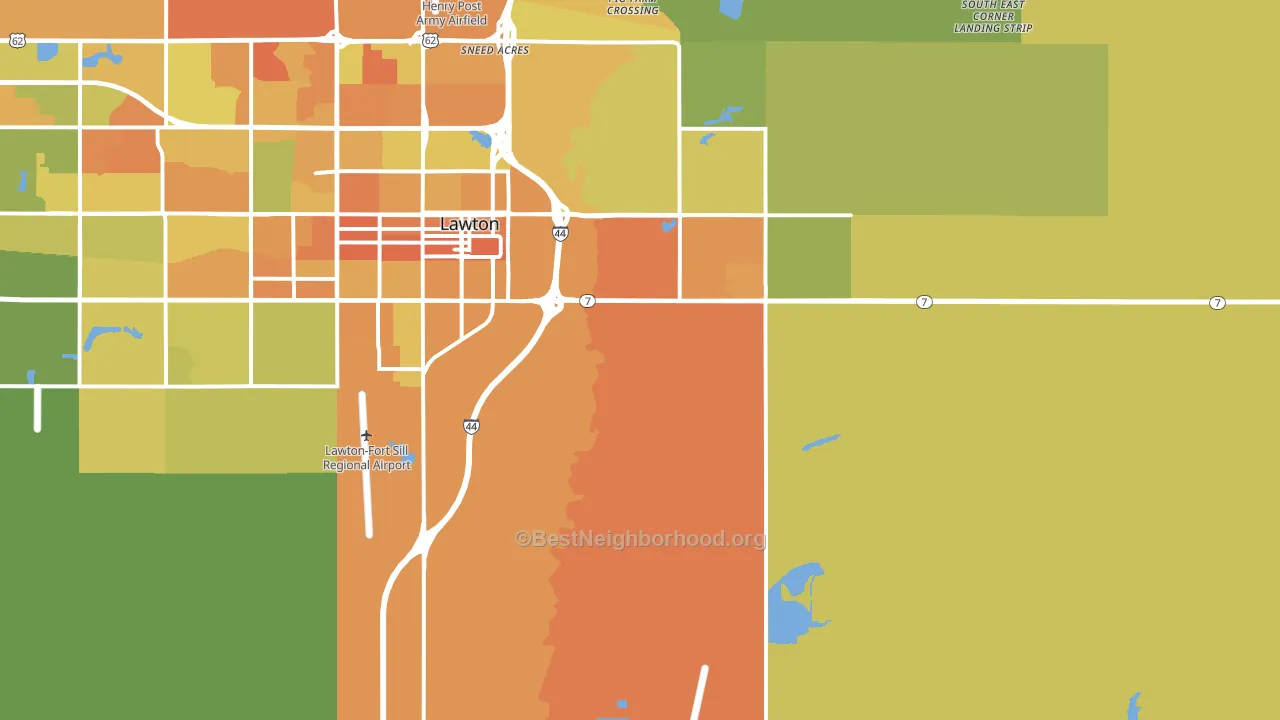 73501, OK block-group voter-turnout map