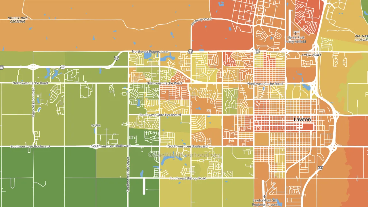73505, OK block-group voter-turnout map