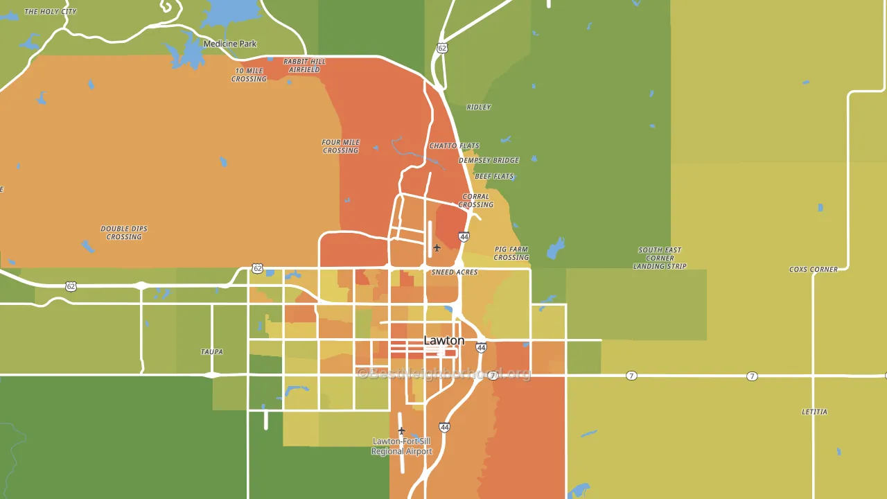 73507, OK block-group voter-turnout map