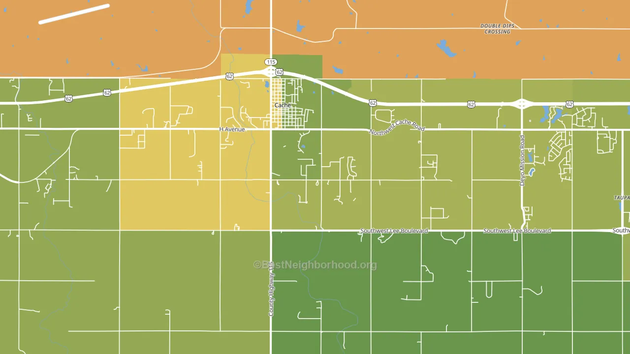 73527, OK block-group voter-turnout map