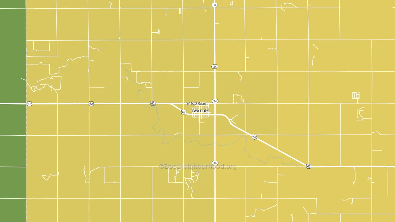 73532, OK block-group voter-turnout map