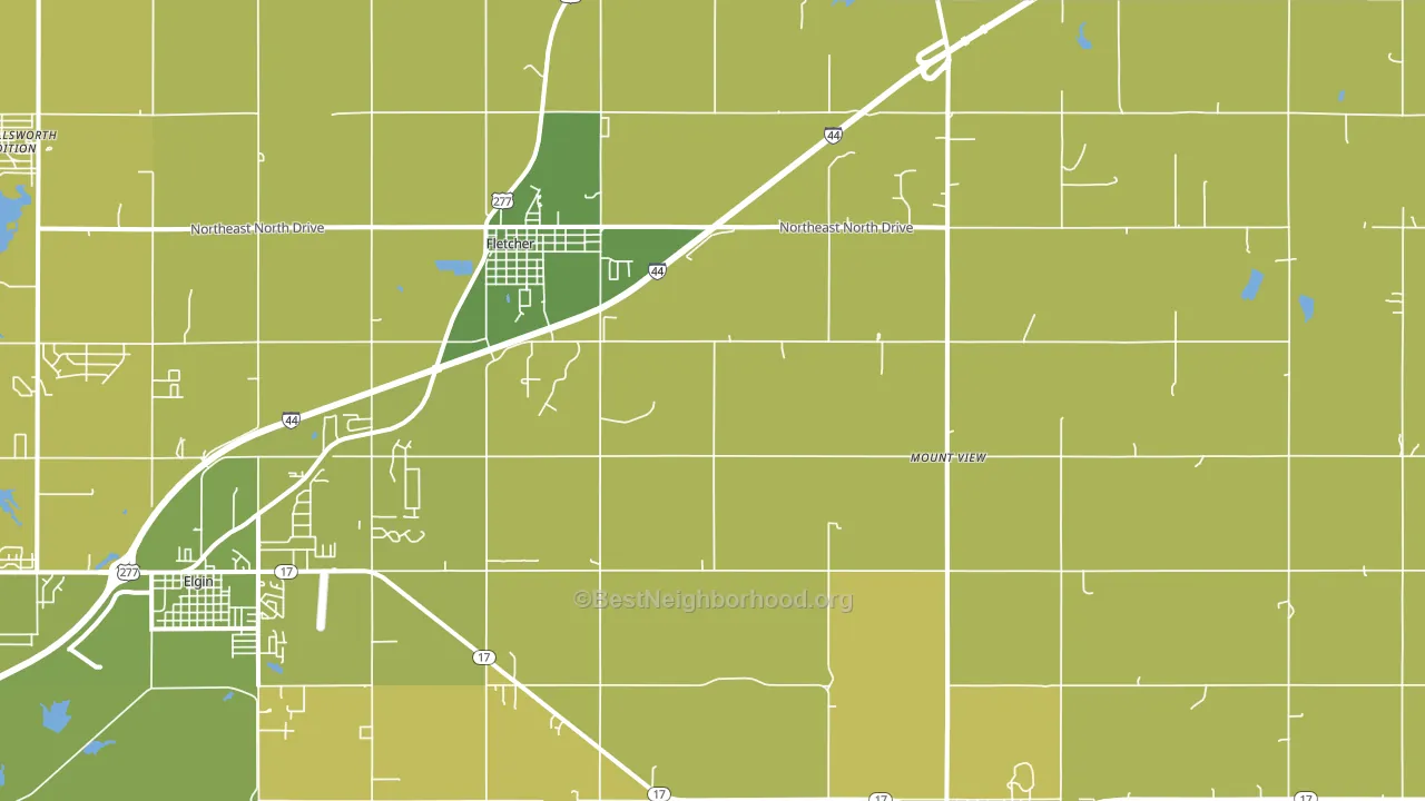 73541, OK block-group voter-turnout map