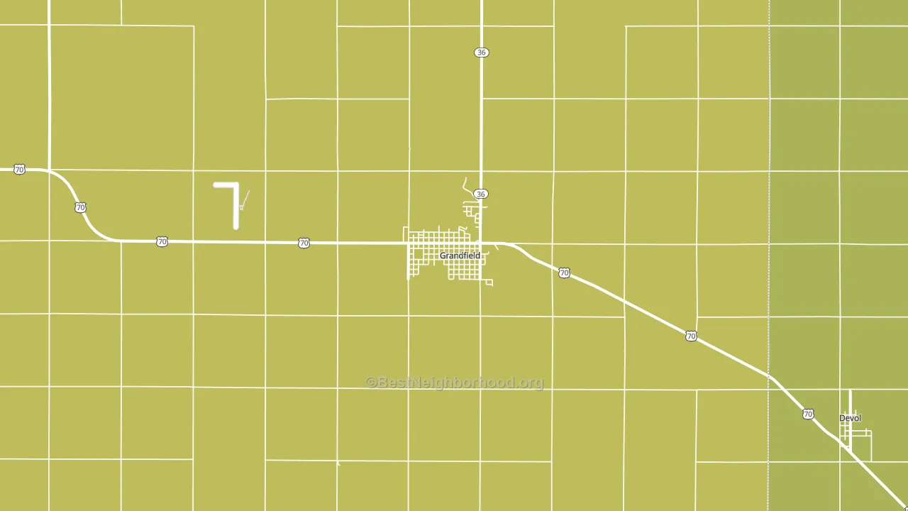 73546, OK block-group voter-turnout map