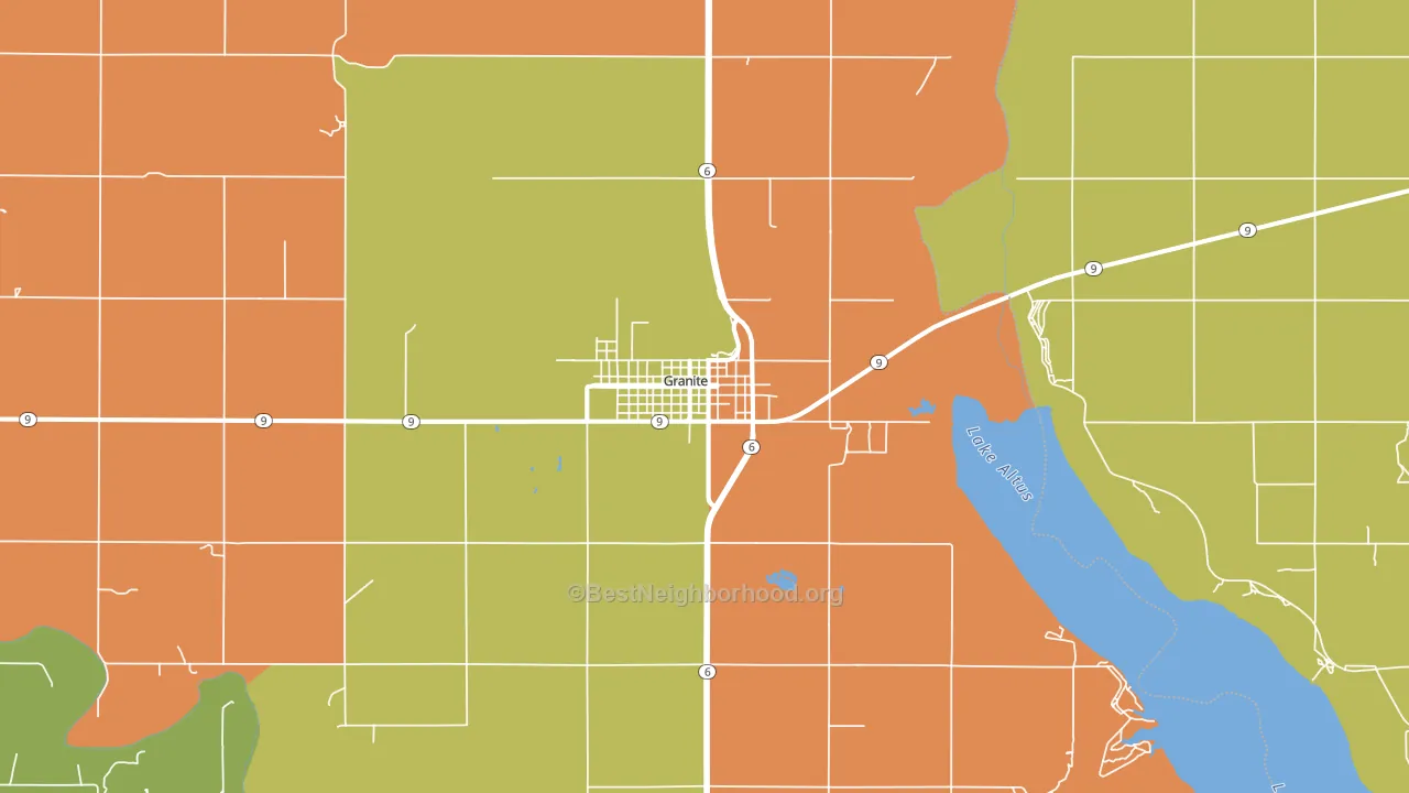 73547, OK block-group voter-turnout map