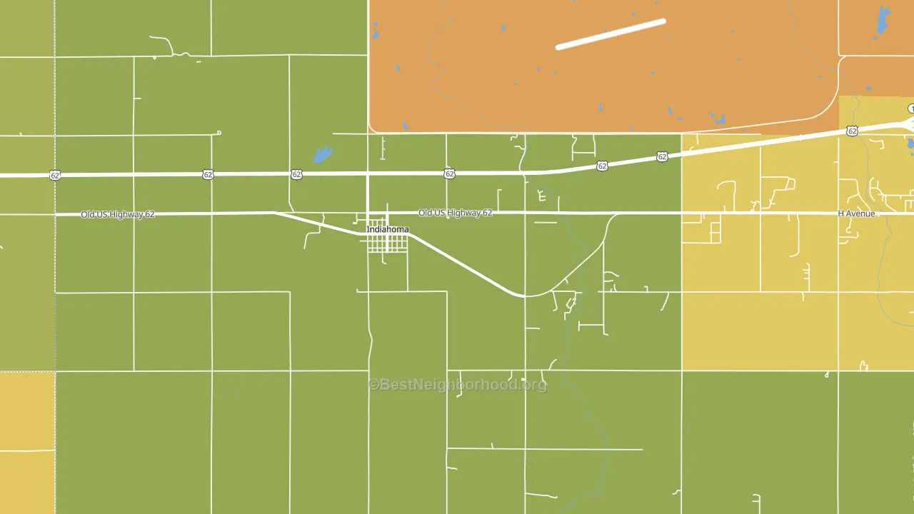 73552, OK block-group voter-turnout map