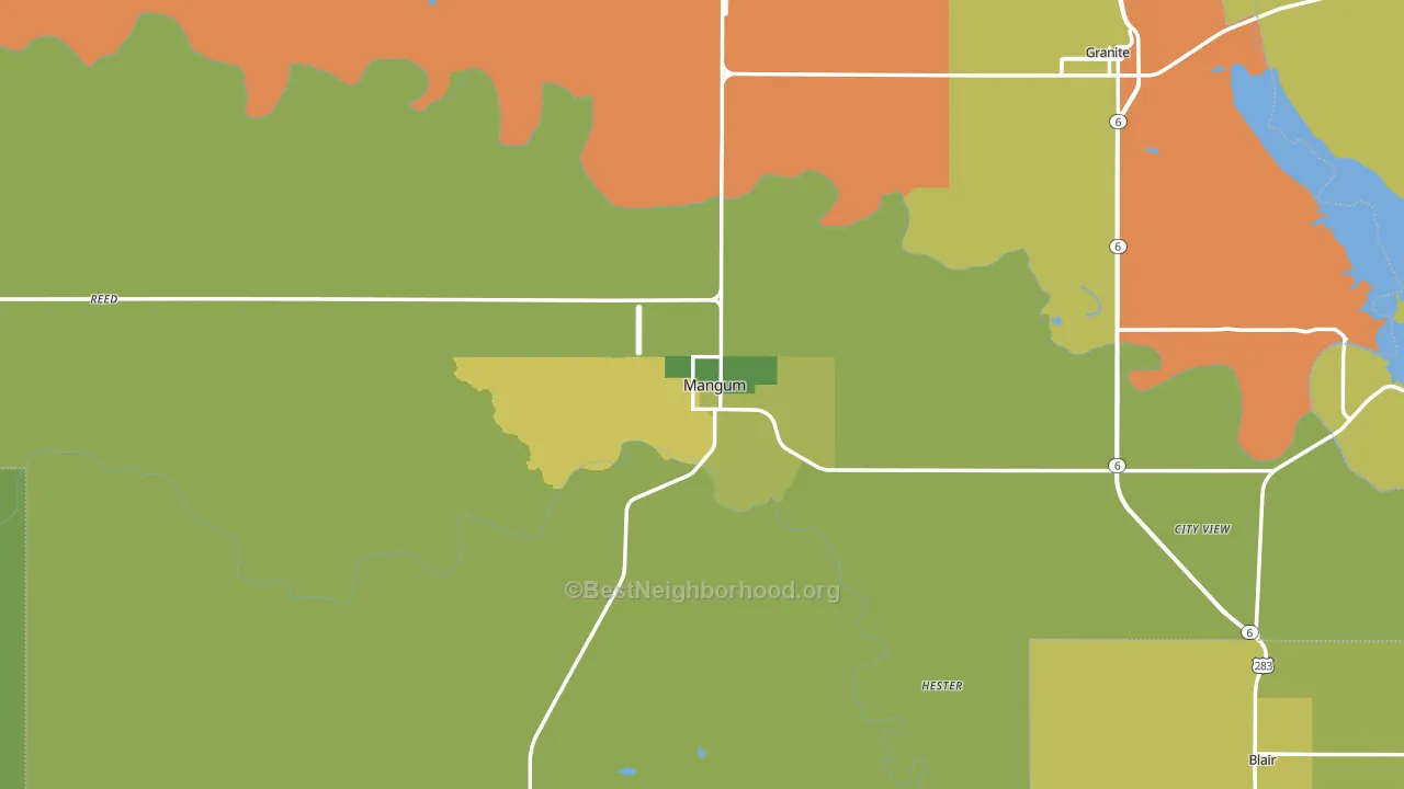 73554, OK block-group voter-turnout map