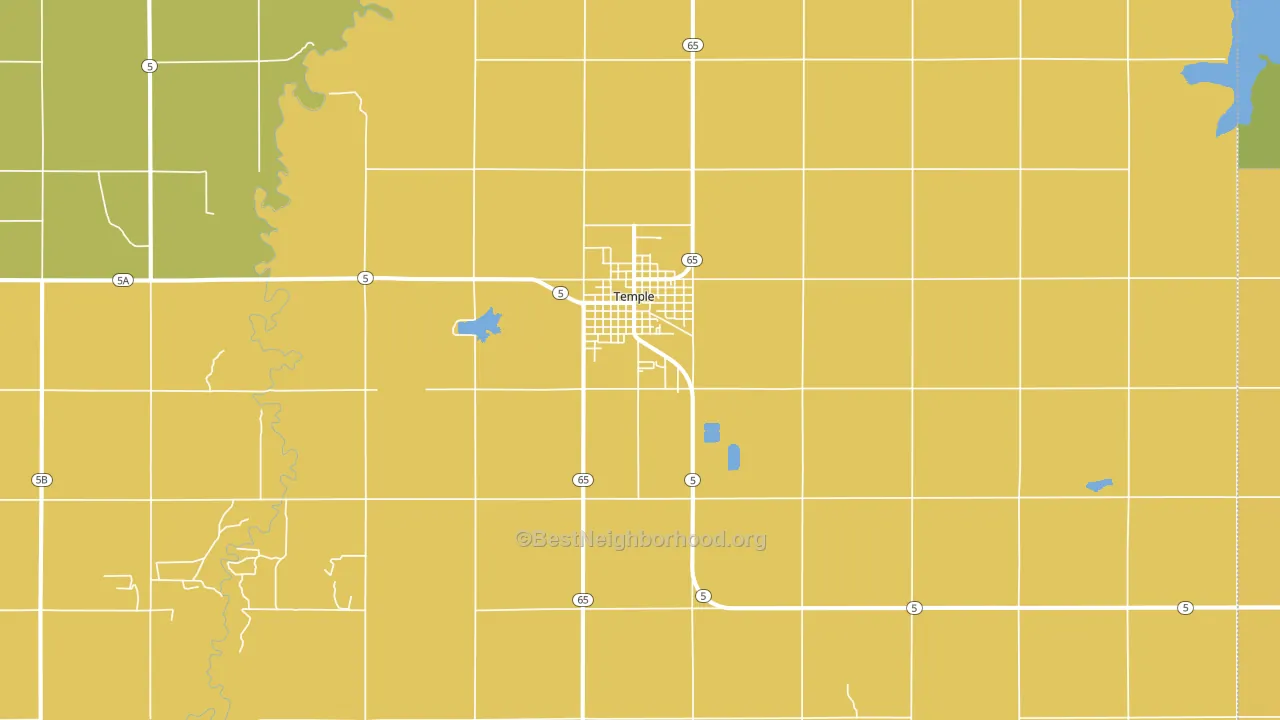 73568, OK block-group voter-turnout map