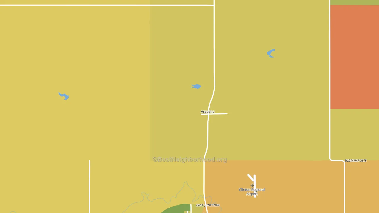 73620, OK block-group voter-turnout map