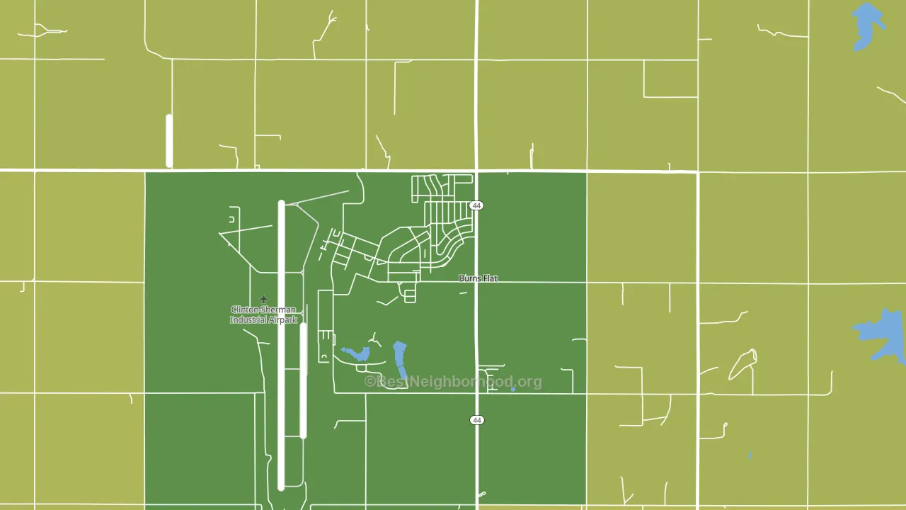 73624, OK block-group voter-turnout map