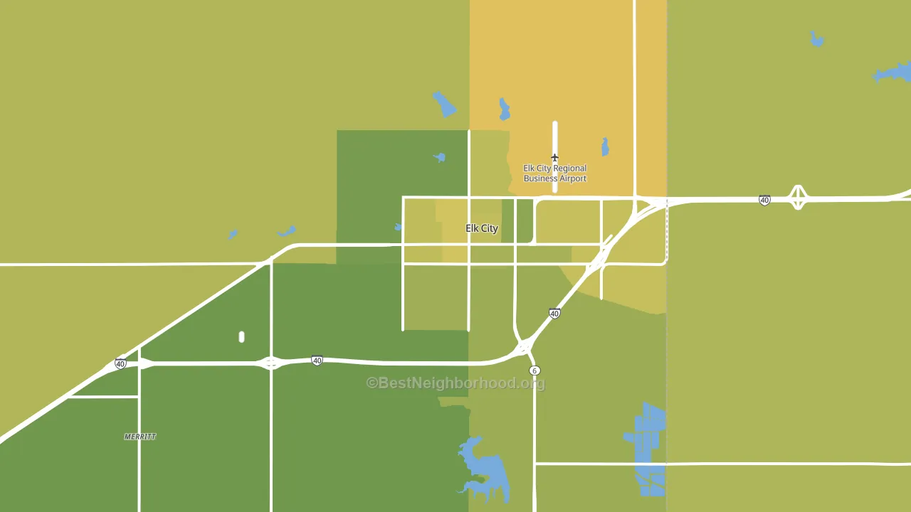 73644, OK block-group voter-turnout map