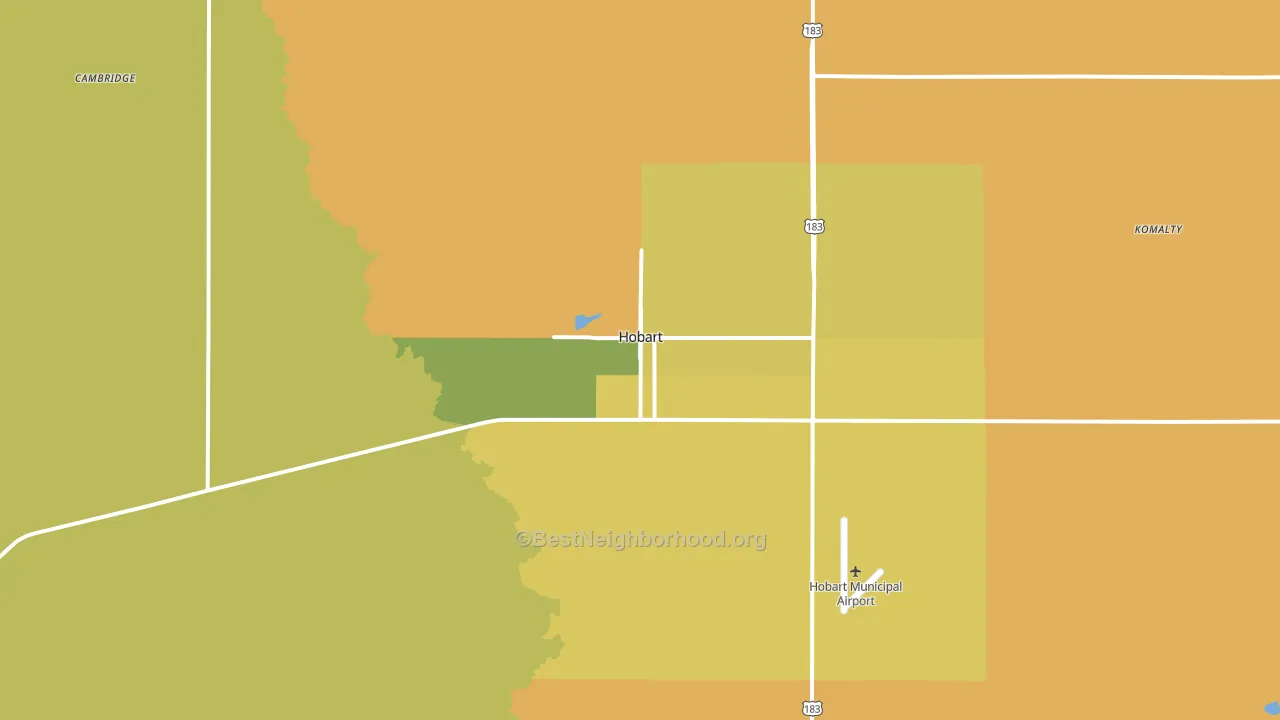 73651, OK block-group voter-turnout map