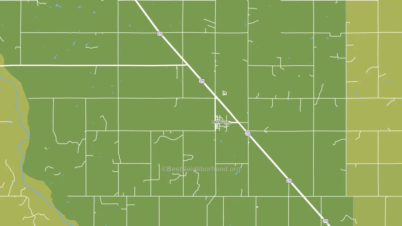 73658, OK block-group voter-turnout map