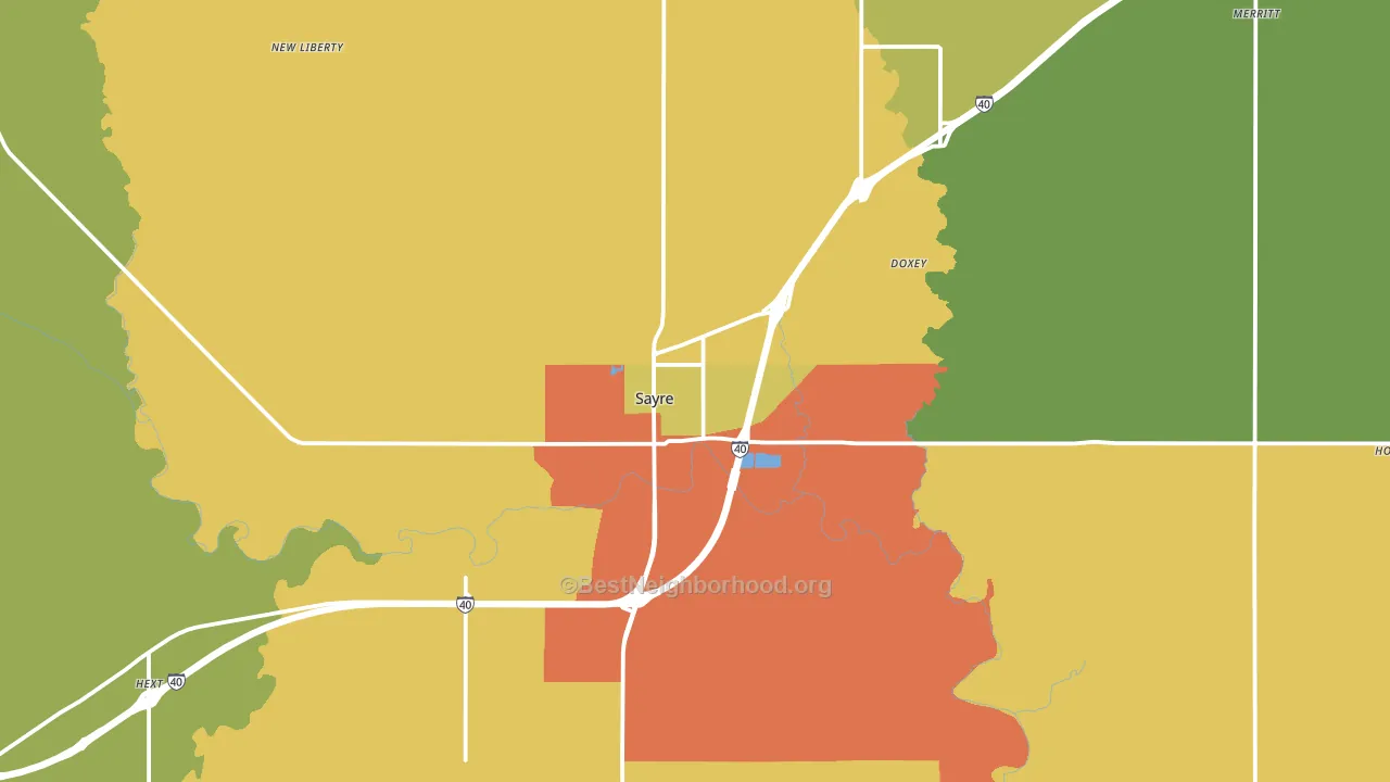 73662, OK block-group voter-turnout map
