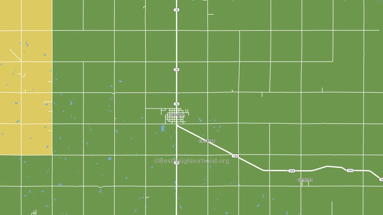 73730, OK block-group voter-turnout map