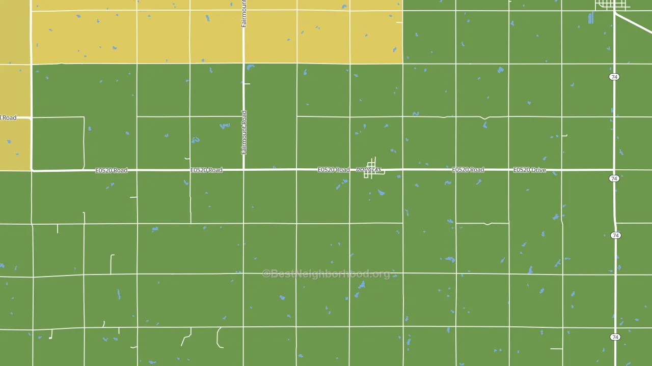 73733, OK block-group voter-turnout map