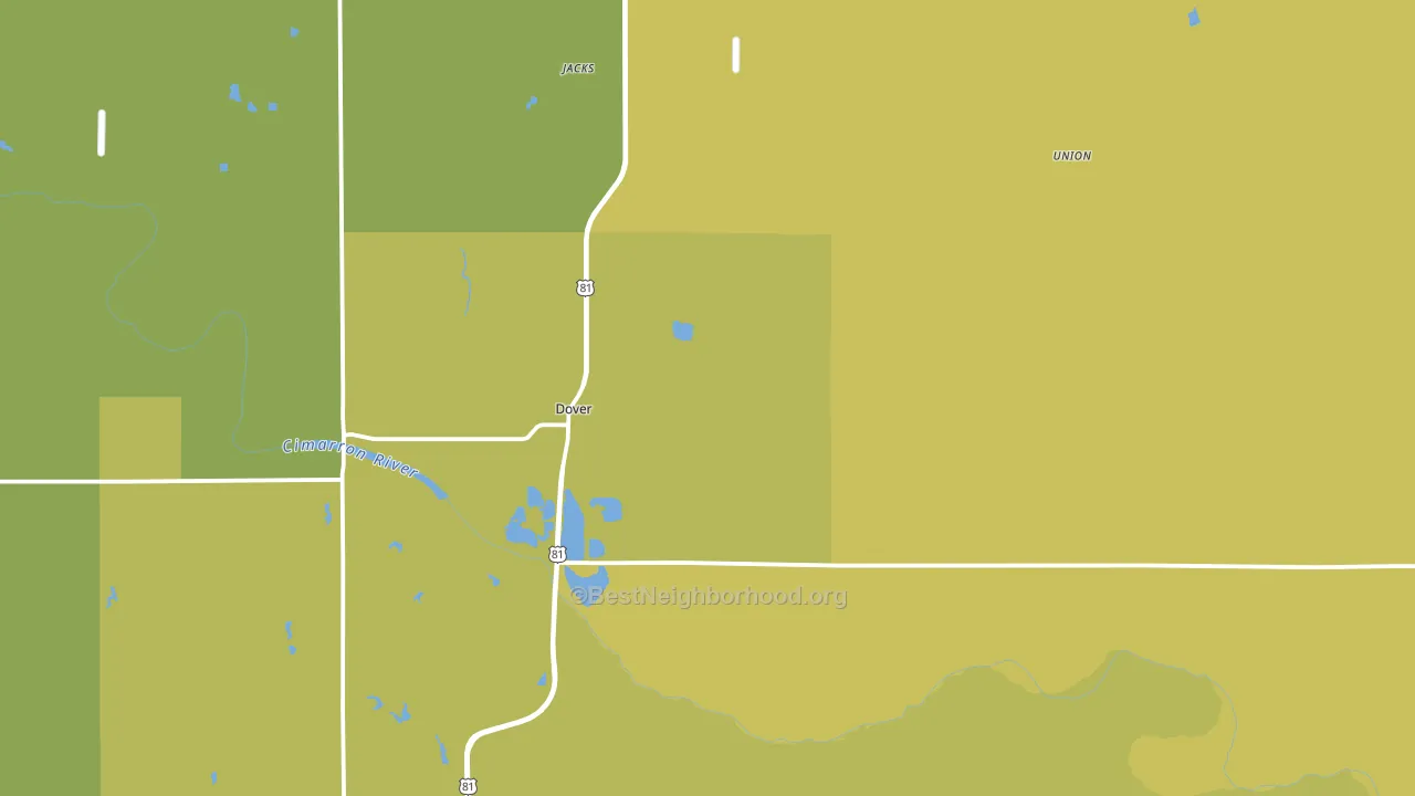 73734, OK block-group voter-turnout map
