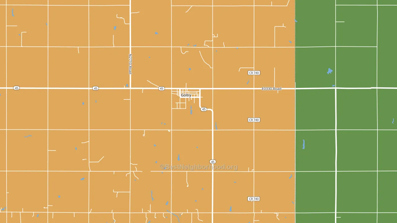 73739, OK block-group voter-turnout map